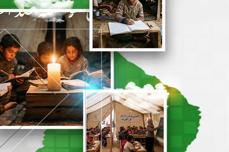 مدرسة الشموع – ومضة أمل في طريق أطفال الخيام